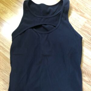 Black Kamo Fitness Cut Out Tank Top